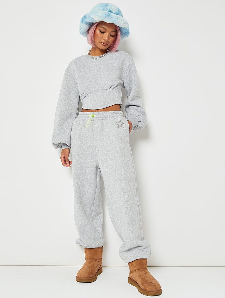 Pull Sweat à capuche Gris Femme JDY Life