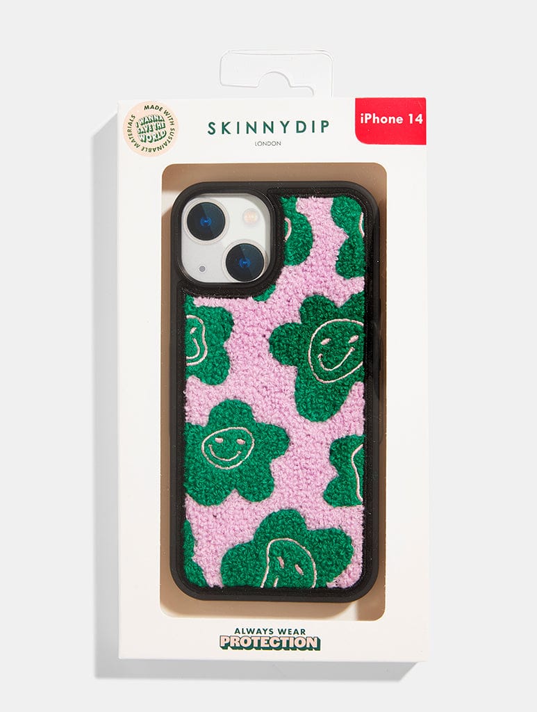 Happy Face Flower Tufted iPhone Case Phone Cases Skinnydip London