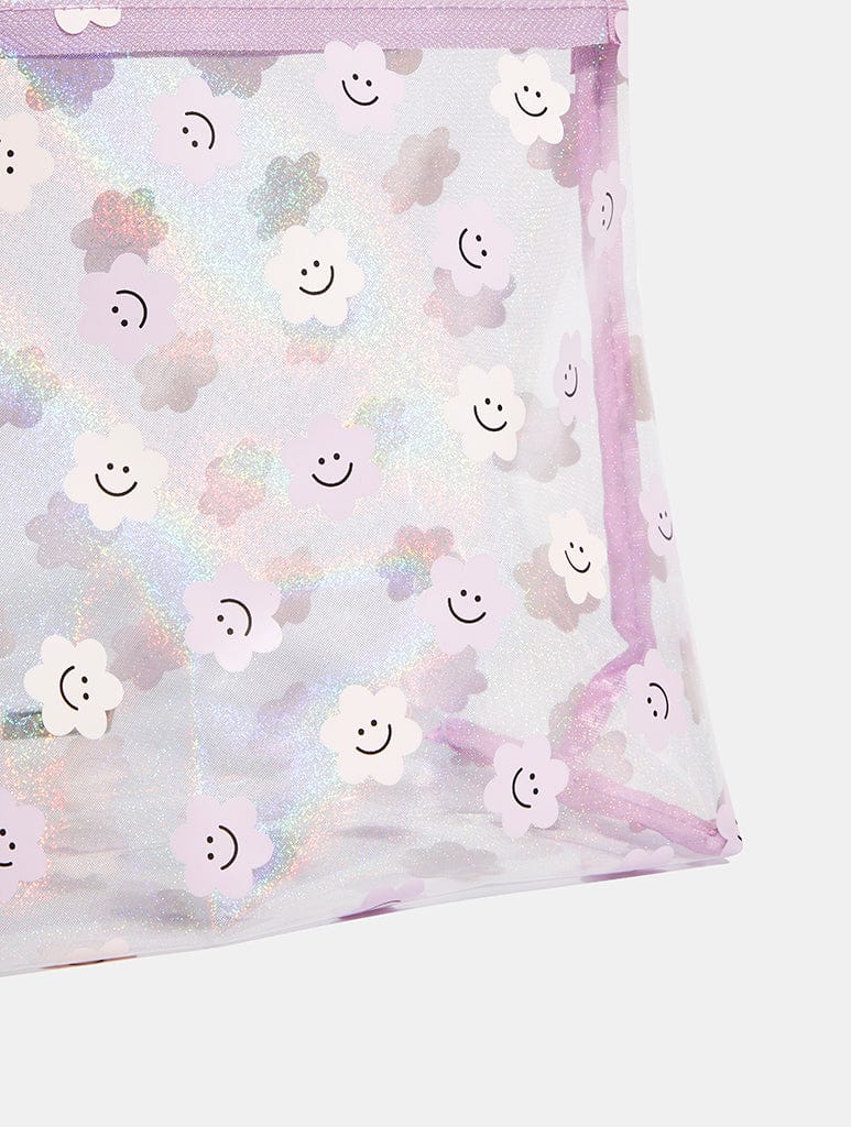 Happy Lilac Daisy Wash Bag Makeup Bags & Washbags Skinnydip London