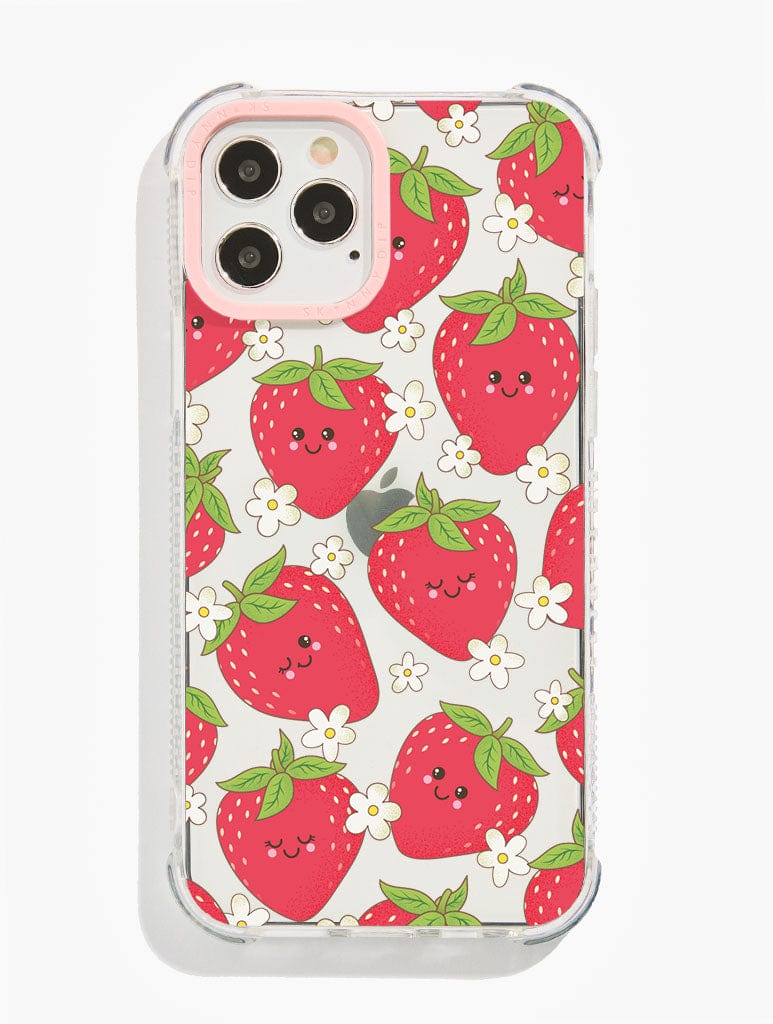 Happy Strawberries Shock iPhone Case Phone Cases Skinnydip London