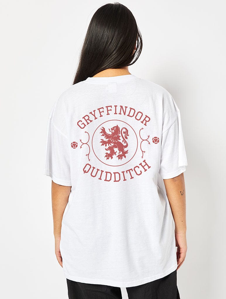 Harry Potter Gryffindor T-Shirt In White Tops & T-Shirts Skinnydip London