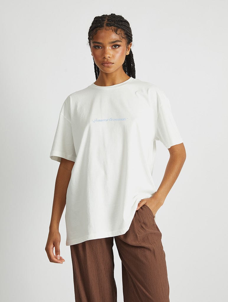 Harry Potter x Skinnydip Quidditch Champs T-Shirt In White Tops & T-Shirts Skinnydip London