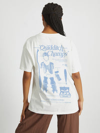 Harry Potter x Skinnydip Quidditch Champs T-Shirt In White Tops & T-Shirts Skinnydip London