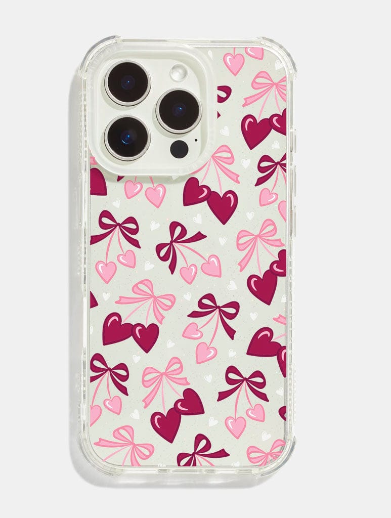 Heart Bow Cherries Shock iPhone Case Phone Cases Skinnydip London