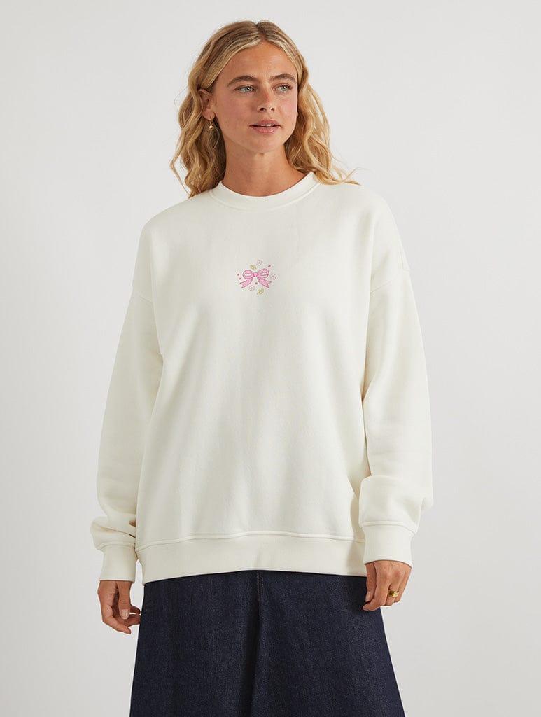 Hello Kitty & Friends Living In My Little Daydream Sweatshirt In White Hoodies & Sweatshirts Skinnydip London