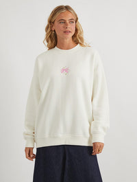 Hello Kitty & Friends Living In My Little Daydream Sweatshirt In White Hoodies & Sweatshirts Skinnydip London
