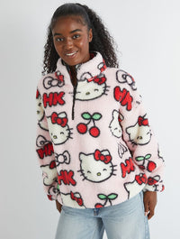 Hello Kitty x Skinnydip Cherry Longline Fleece Coats & Jackets Skinnydip London