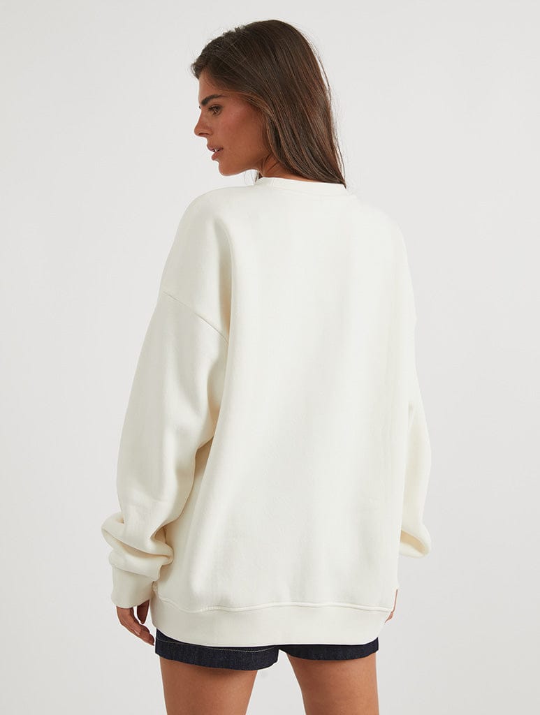 Hello Kitty x Skinnydip Cinnamoroll Apres Ski Sweatshirt In White Hoodies & Sweatshirts Skinnydip London