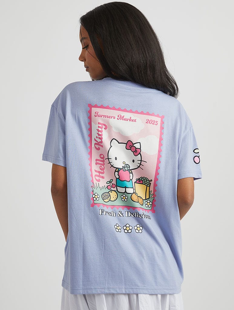 Hello Kitty x Skinnydip Fresh & Delicious T-Shirt in Purple Tops & T-Shirts Skinnydip London