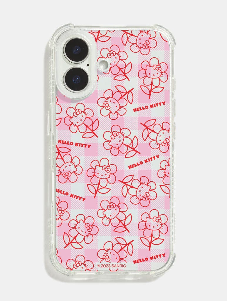 Hello Kitty x Skinnydip Gingham Flower Shock iPhone Case Phone Cases Skinnydip London
