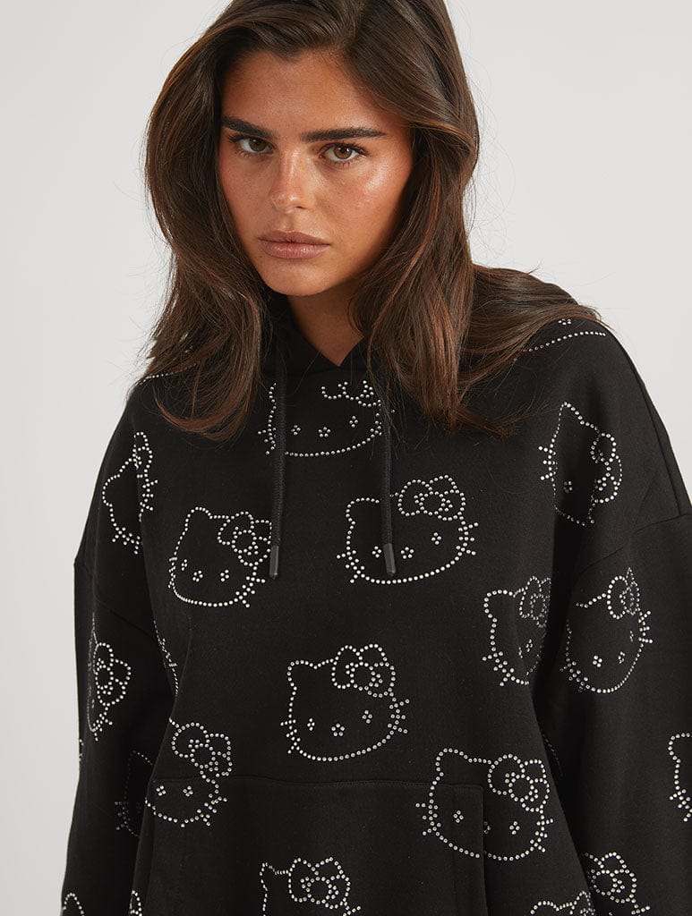 Hello Kitty x Skinnydip Rhinestone Hoodie Hoodies & Sweatshirts Skinnydip London