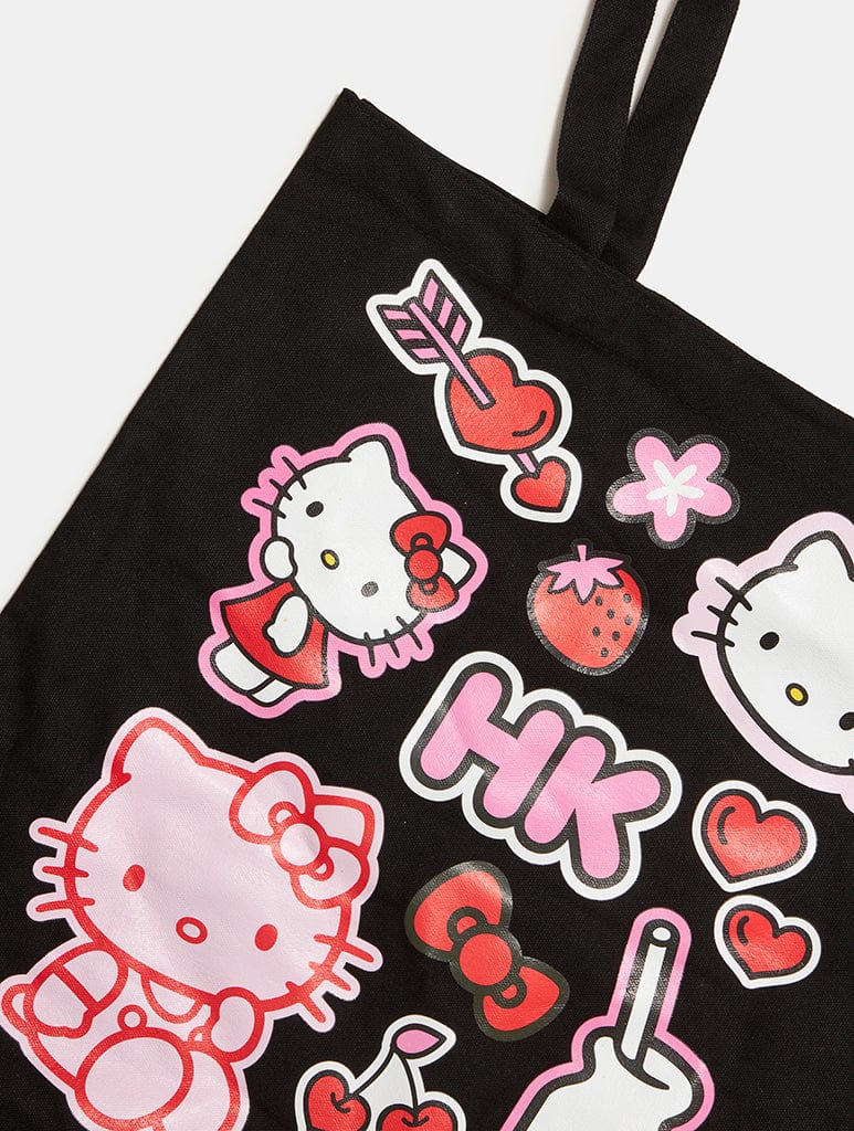 Hello Kitty x Skinnydip Sticker Tote Bag Printed Tote Bags Skinnydip London
