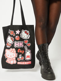 Hello Kitty x Skinnydip Sticker Tote Bag Printed Tote Bags Skinnydip London