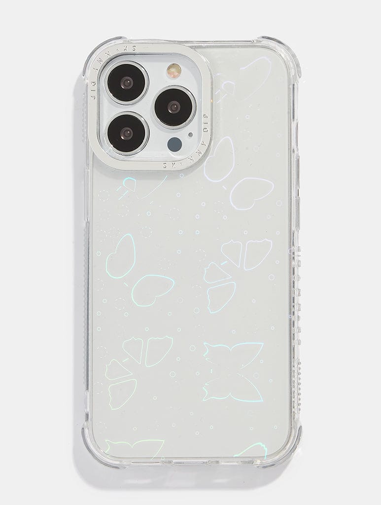 Holo Butterfly Charm Shock iPhone Case Phone Cases Skinnydip London