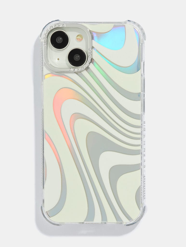 Holo Off White Swirl Shock iPhone Case Phone Cases Skinnydip London