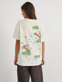 Hop Into Spring T-Shirt In White Tops & T-Shirts Skinnydip London