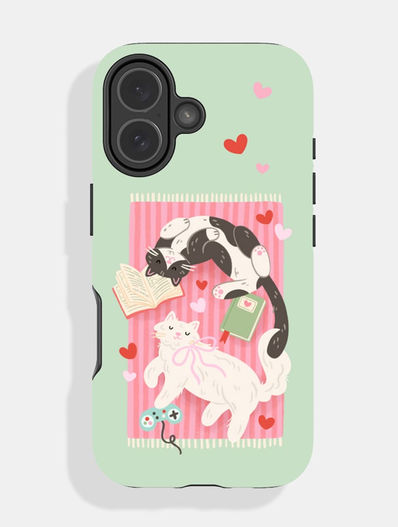 Hopscotch Paper Co x Skinnydip Cats On A Rug Ultra Protective iPhone Case Phone Cases Skinnydip London