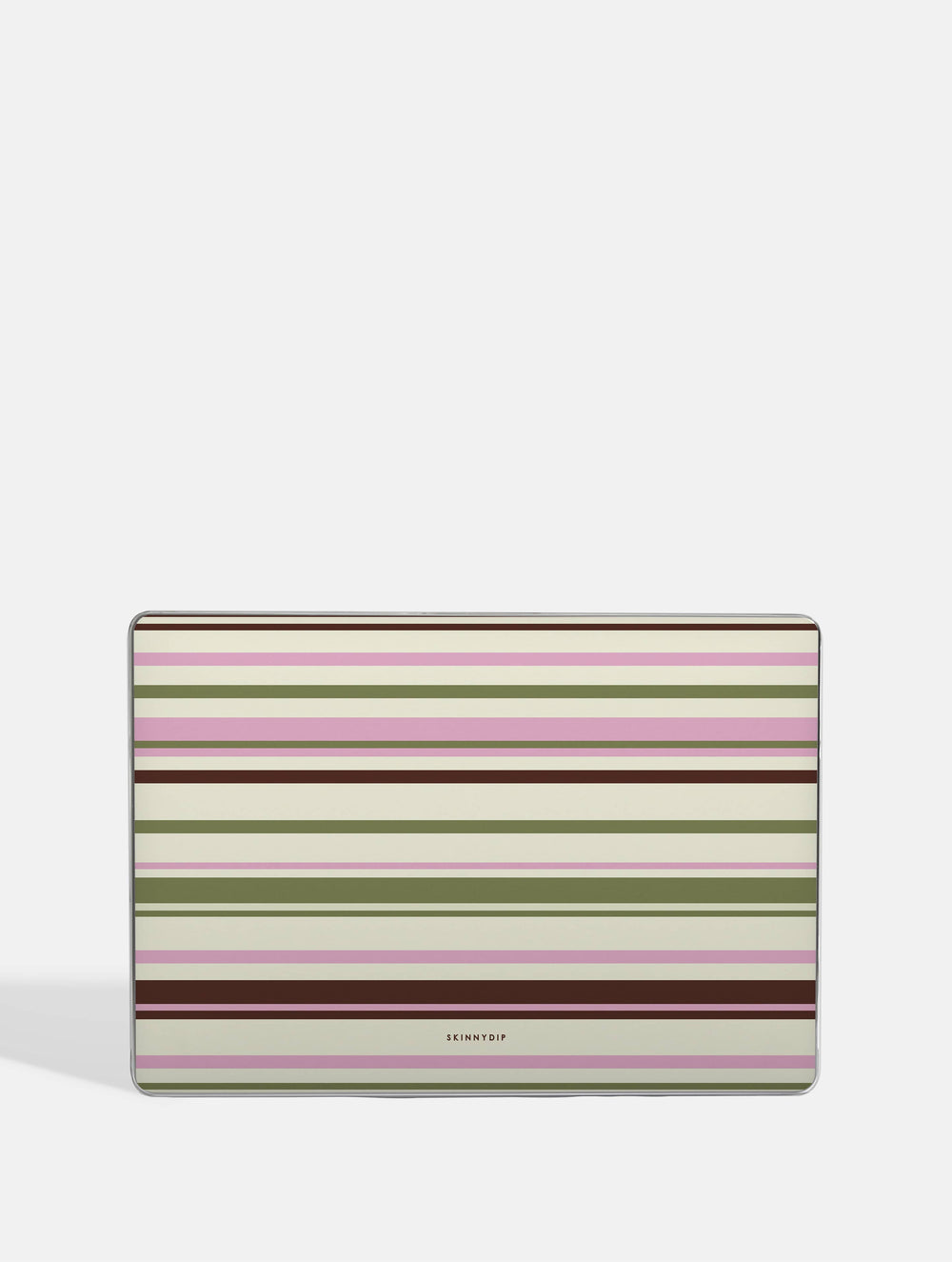 Horizontal Stripes Pink Green Brown MacBook Case Laptop Cases Skinnydip London
