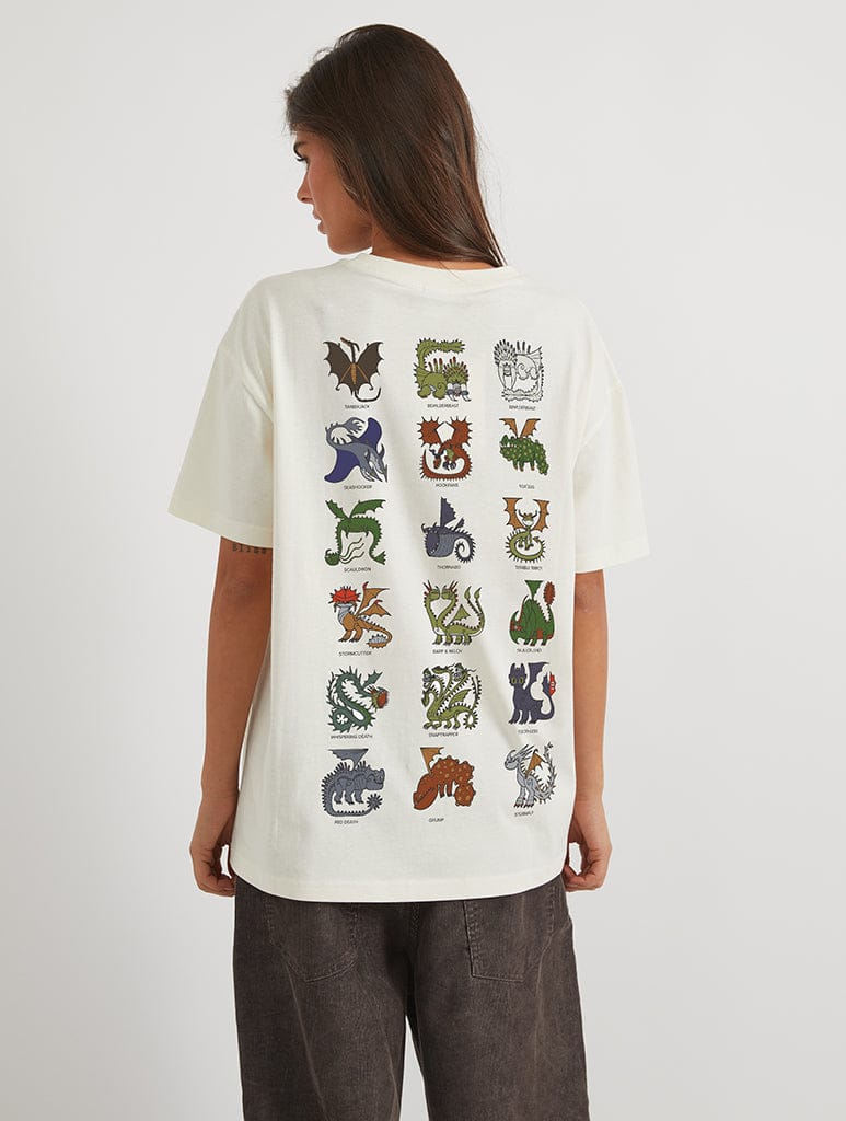 How To Train Your Dragon x Skinnydip Icons T-Shirt In White Tops & T-Shirts Skinnydip London