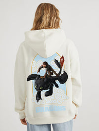 How To Train Your Dragon x Skinnydip Poster Hoodie In White Hoodies & Sweatshirts Skinnydip London