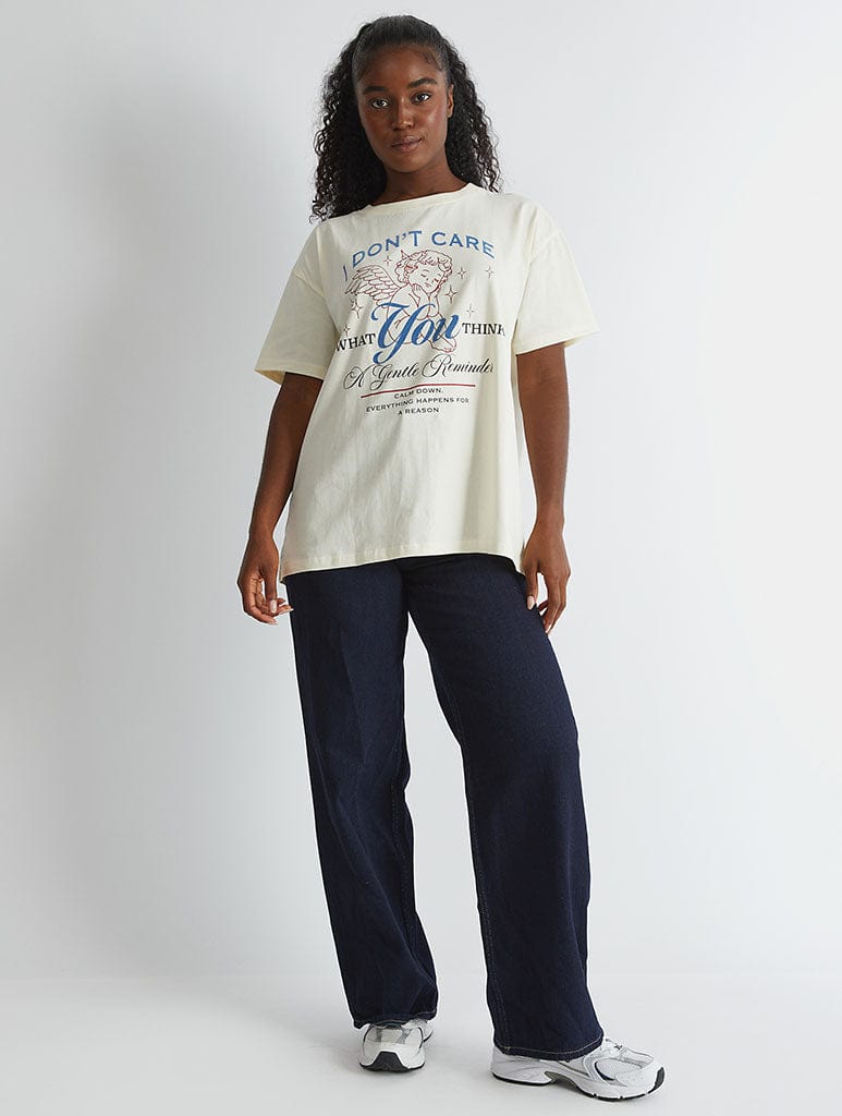 I Dont Care T-Shirt Tops & T-Shirts Skinnydip London