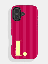 'I' Initial Patterned Burgundy Ultra Protective iPhone Case Phone Cases Skinnydip London