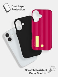 'I' Initial Patterned Burgundy Ultra Protective iPhone Case Phone Cases Skinnydip London