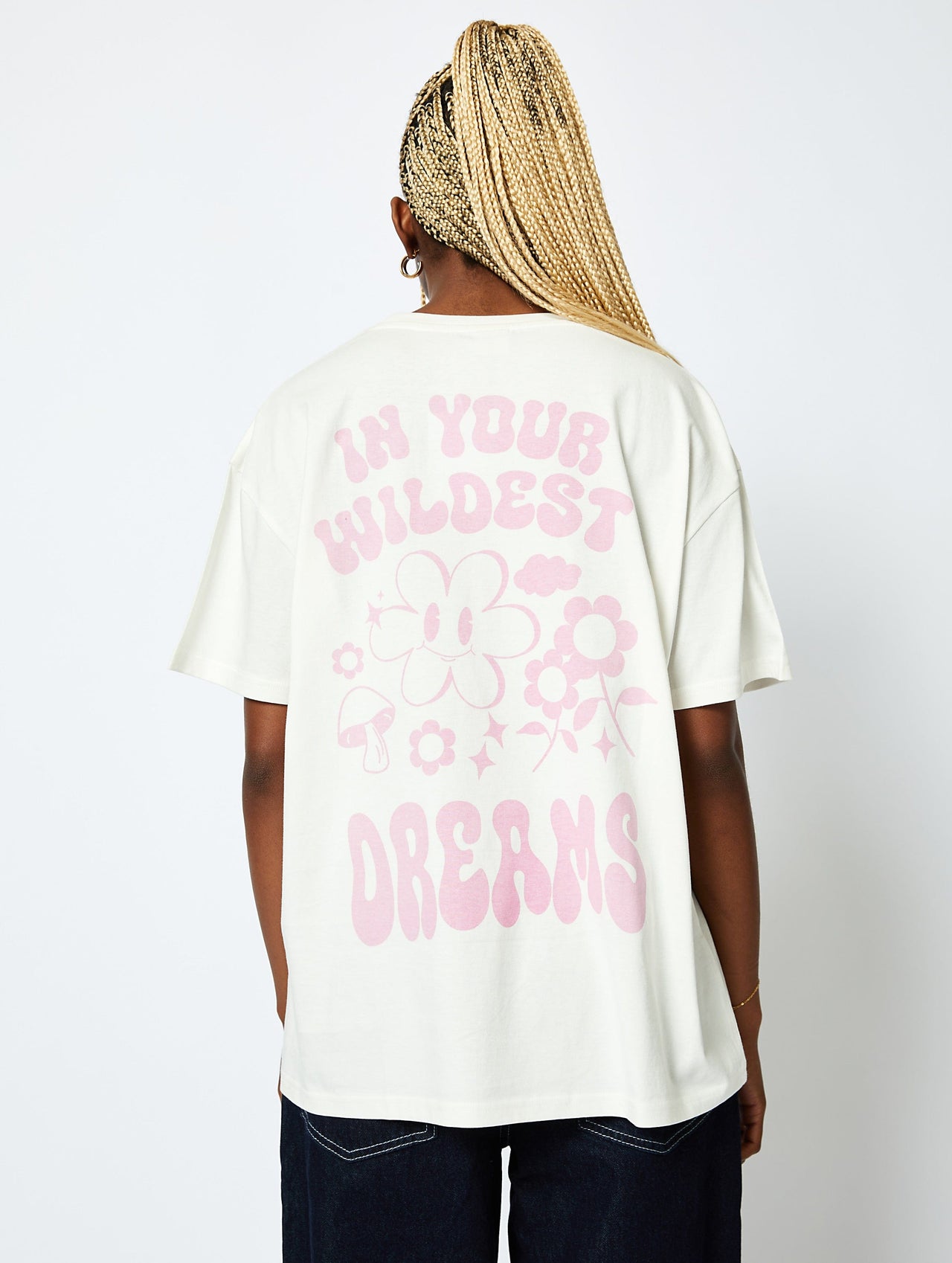 In Your Wildest Dreams T-Shirt in Ecru Tops & T-Shirts Skinnydip London