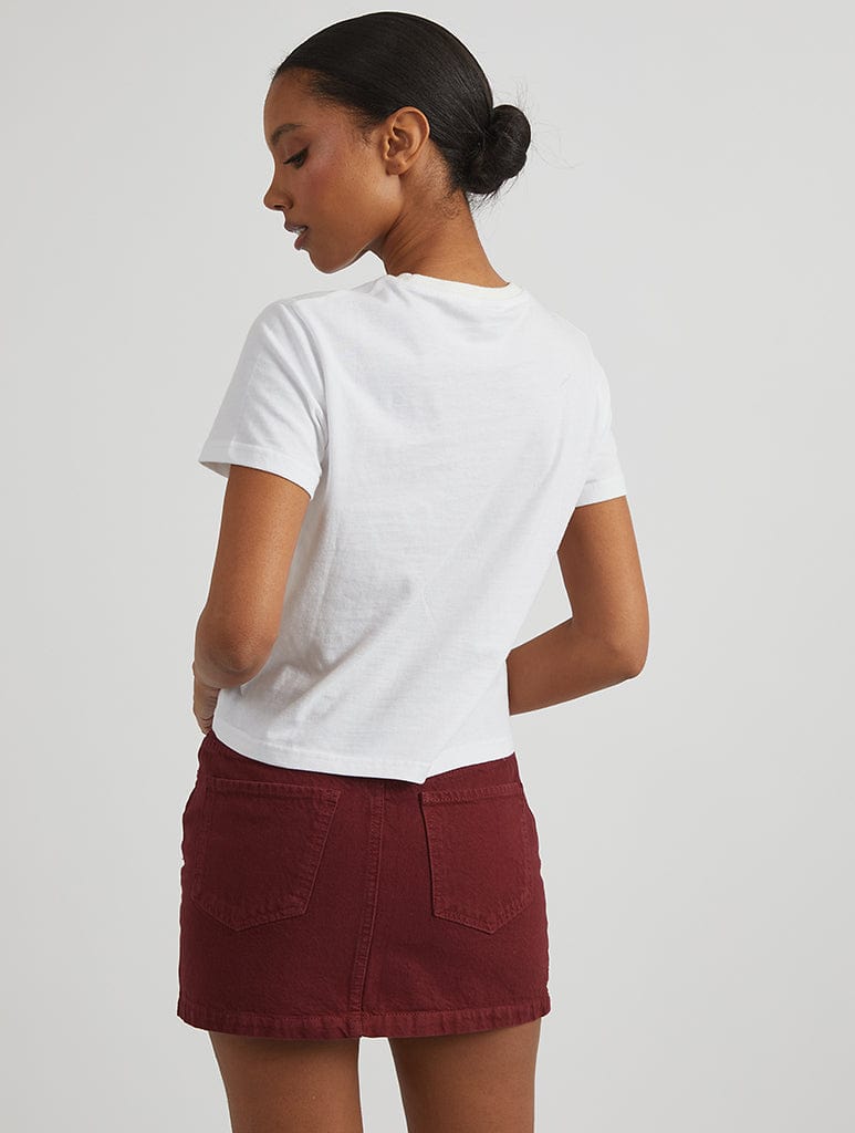 Jadore Cowboys Baby T-Shirt in White Tops & T-Shirts Skinnydip London