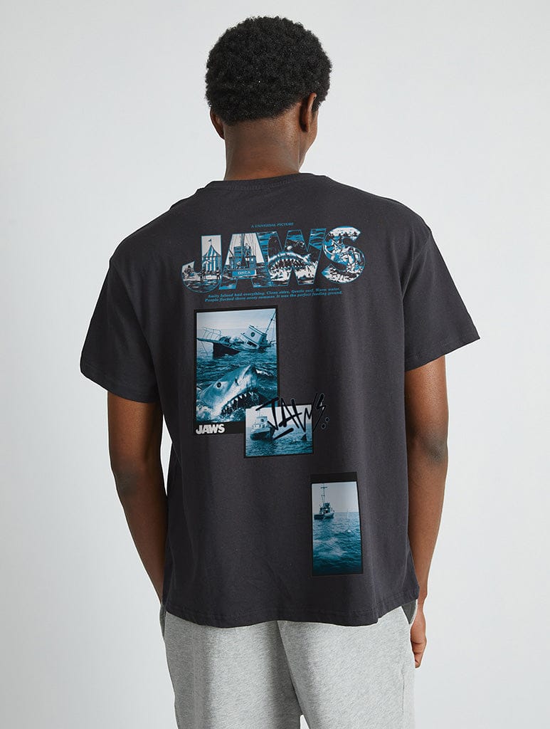 Jaws x Skinnydip No Swimming T-Shirt In Black Tops & T-Shirts Skinnydip London