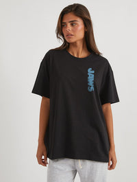 Jaws x Skinnydip No Swimming T-Shirt In Black Tops & T-Shirts Skinnydip London