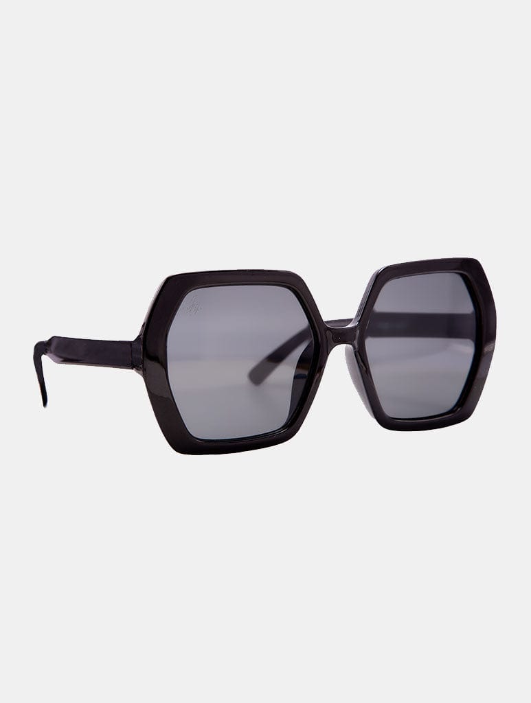 Jeepers Peepers Black Hexagon Frame With Smoke Lenses Sunglasses Jeepers Peepers