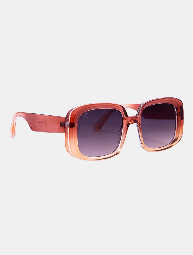 Jeepers Peepers Orange Grad Square Frame With Smoke Lenses Sunglasses Jeepers Peepers