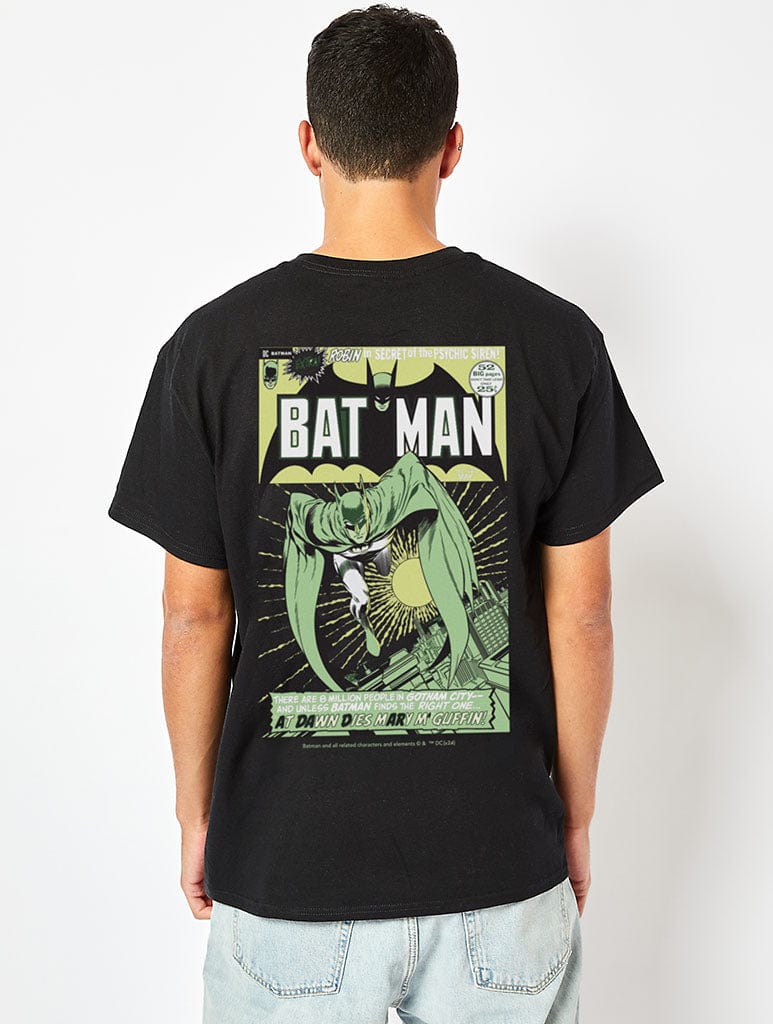 Justice League at Dawn Batman T-Shirt in Black Tops &amp; T-Shirts Skinnydip London