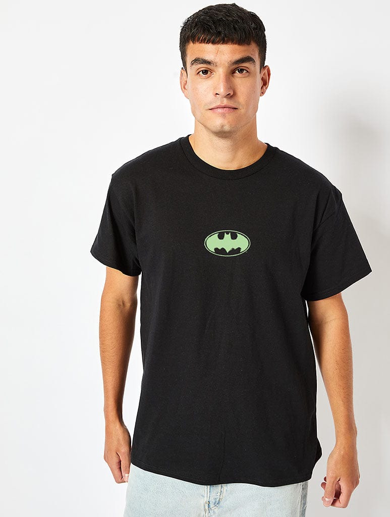 Justice League at Dawn Batman T-Shirt in Black Tops &amp; T-Shirts Skinnydip London