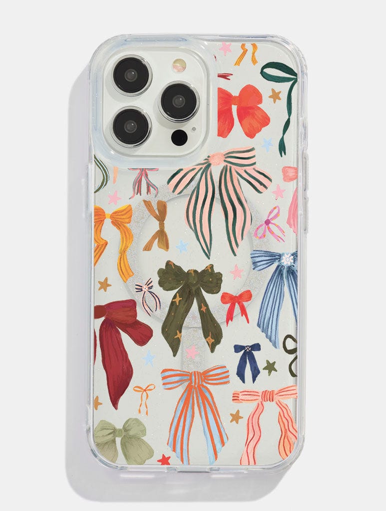 Kate Fox x Skinnydip Bows Glitter MagSafe iPhone Case Phone Cases Skinnydip London