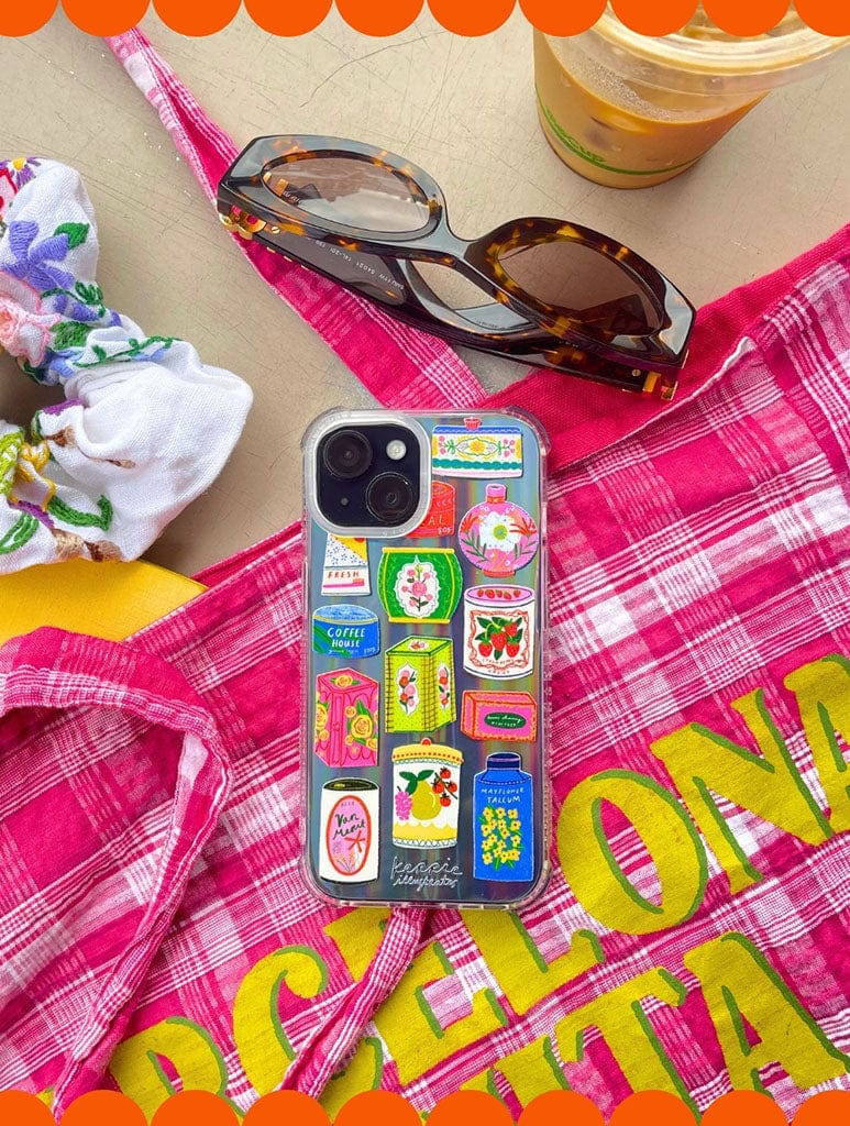 Kerrie Illustrates x Skinnydip Vintage Tins Shock iPhone Case Phone Cases Skinnydip London