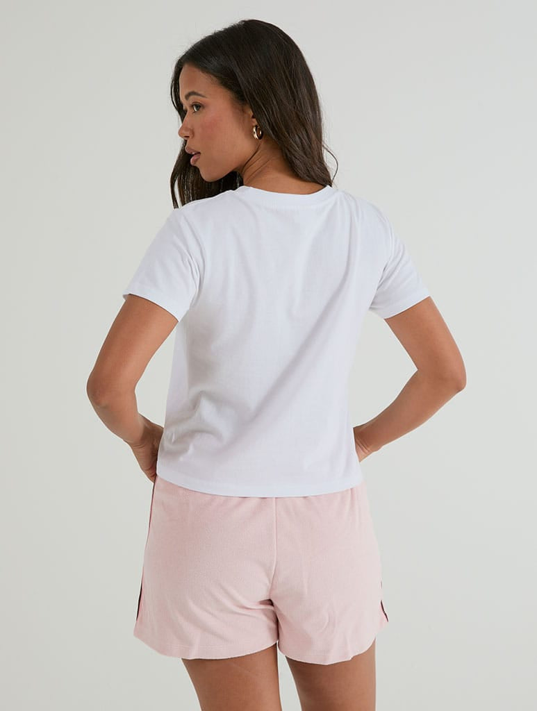 Kissco Stars Baby T-Shirt In White Tops & T-Shirts Skinnydip London