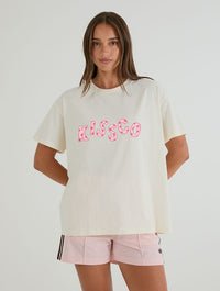 Kissco Stars T-Shirt In White Tops & T-Shirts Skinnydip London