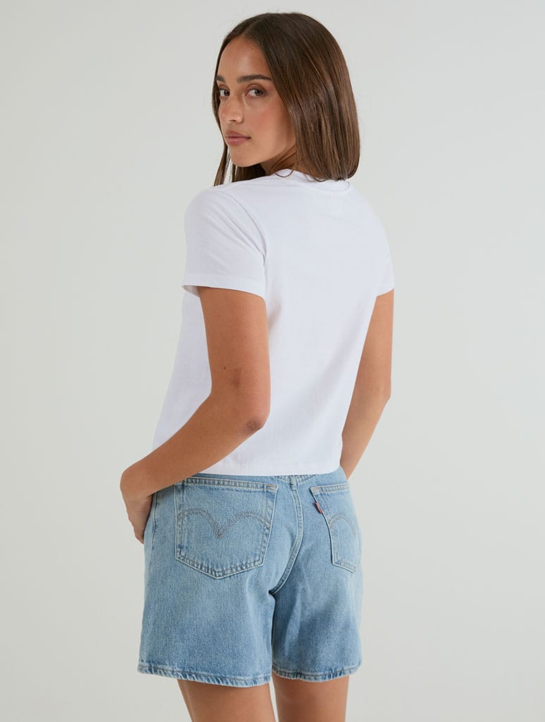 Kissco Tie Baby T-Shirt In White Tops & T-Shirts Skinnydip London