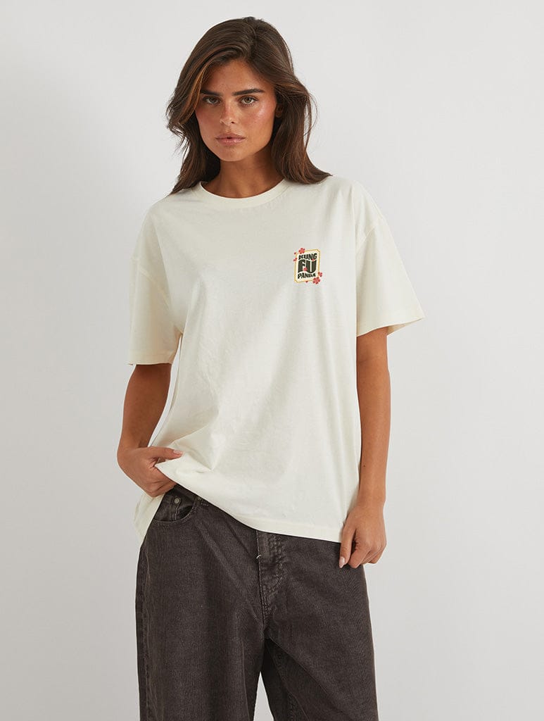 Kung Fu Panda x Skinnydip Character T-Shirt In White Tops & T-Shirts Skinnydip London