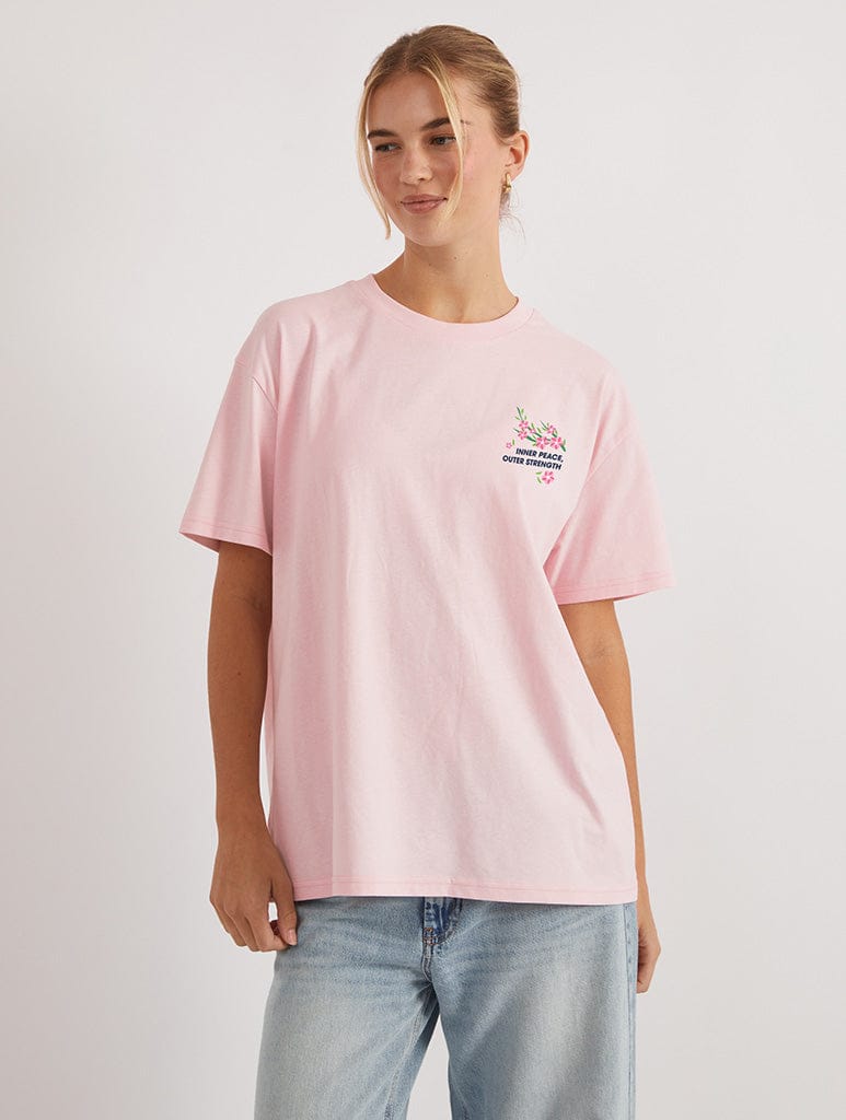 Kung Fu Panda x Skinnydip Cherry Blossom T-Shirt In Pink Tops & T-Shirts Skinnydip London