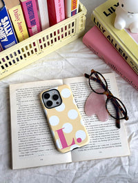 'L' Initial Patterned Yellow Ultra Protective iPhone Case Phone Cases Skinnydip London