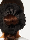 Lace Frill Extra Large Scrunchie in Black Gift Sets Skinnydip London
