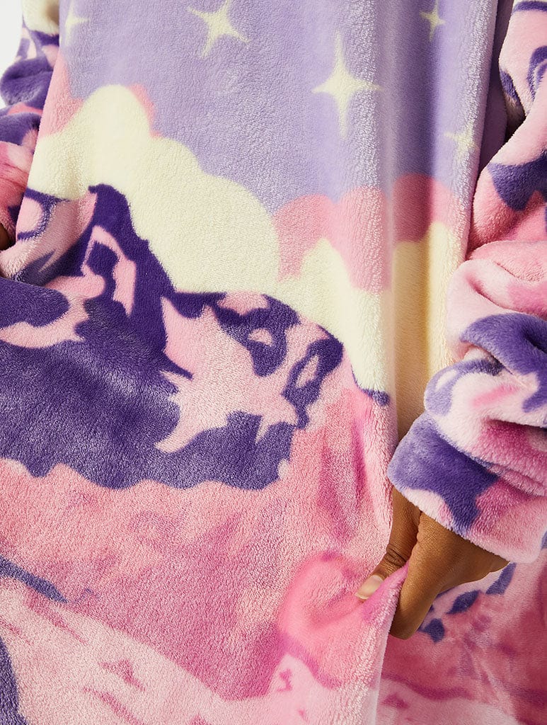 Landscape Fleece Blanket Hoodie Hooded Blanket Skinnydip London