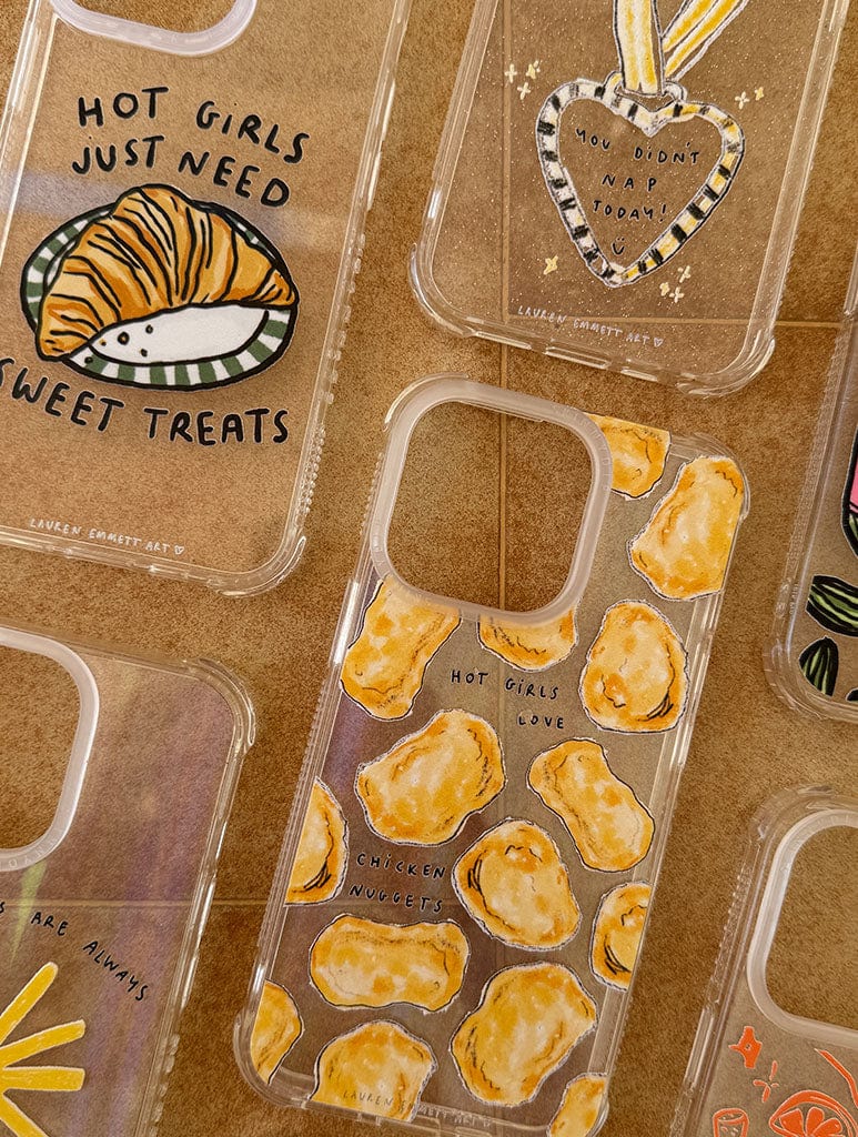 Lauren Emmett x Skinnydip Hot Girls Love Chicken Nuggets Shock iPhone Case Phone Cases Skinnydip London