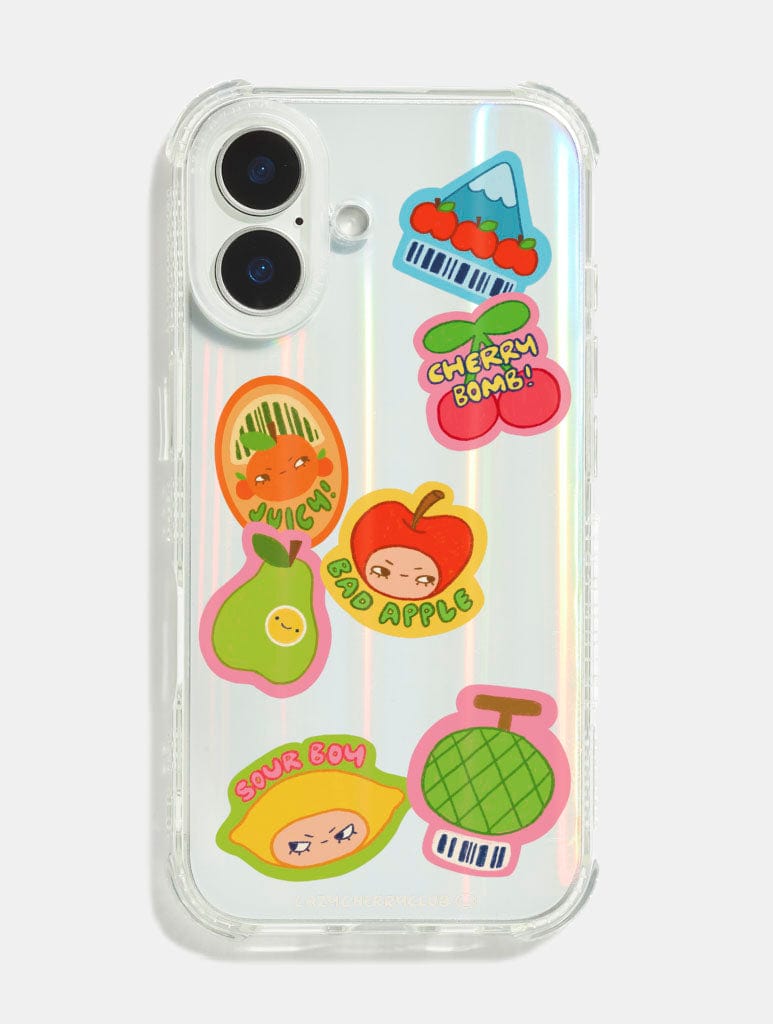 Lazy Cherry Club x Skinnydip Fruit Sticker Shock iPhone Case