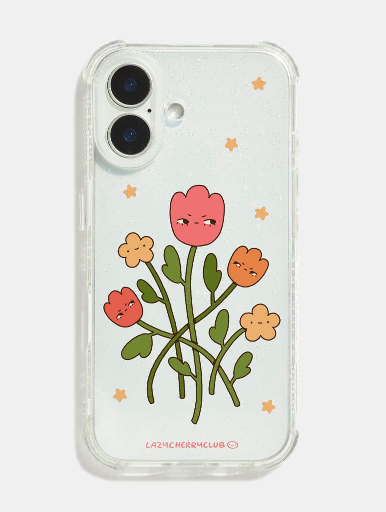 Lazy Cherry Club x Skinnydip Grumpy Flowers Shock iPhone Case Phone Cases Skinnydip London