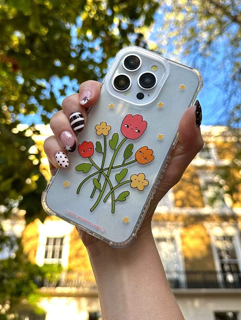 Lazy Cherry Club x Skinnydip Grumpy Flowers Shock iPhone Case Phone Cases Skinnydip London