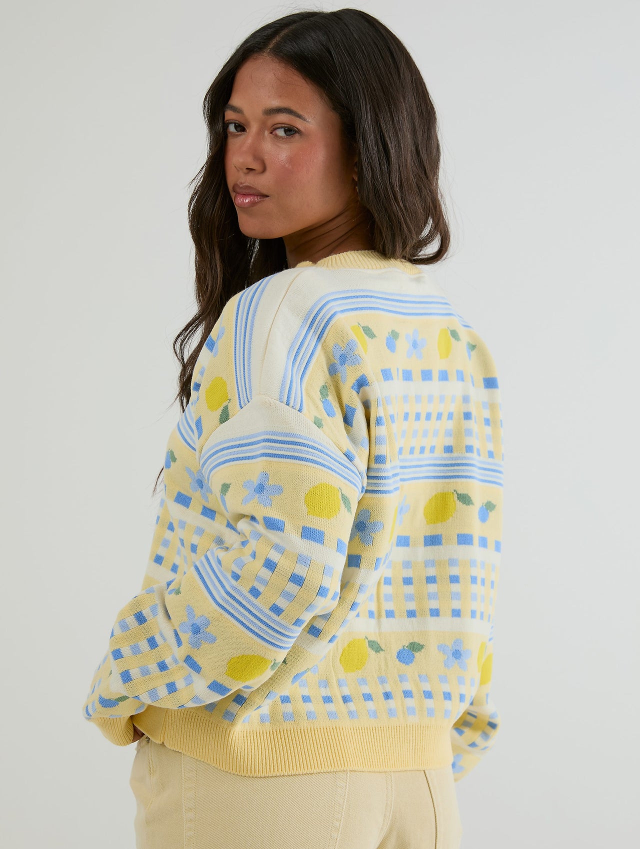 Lemon Yellow Stripe Knitted Cardigan Jumpers & Cardigans Skinnydip London